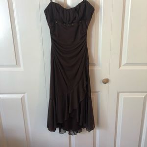 Brown strap dress